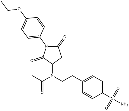 N-{2-[4-(aminosulfonyl)phenyl]ethyl}-N-[1-(4-ethoxyphenyl)-2,5-dioxo-3-pyrrolidinyl]acetamide Structure