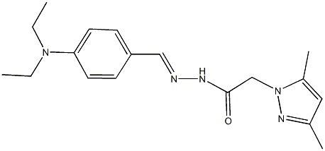 N'-[4-(diethylamino)benzylidene]-2-(3,5-dimethyl-1H-pyrazol-1-yl)acetohydrazide Struktur