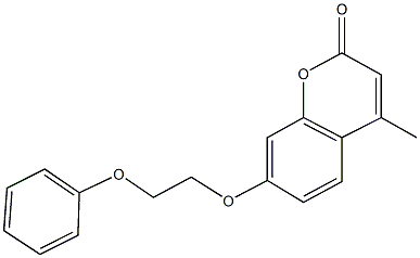 4-methyl-7-(2-phenoxyethoxy)-2H-chromen-2-one Struktur