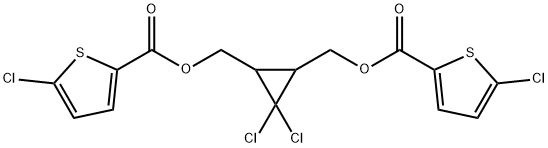 [2,2-dichloro-3-({[(5-chloro-2-thienyl)carbonyl]oxy}methyl)cyclopropyl]methyl 5-chloro-2-thiophenecarboxylate Struktur