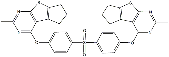 342779-75-3 bis{4-[(2-methyl-6,7-dihydro-5H-cyclopenta[4,5]thieno[2,3-d]pyrimidin-4-yl)oxy]phenyl} sulfone