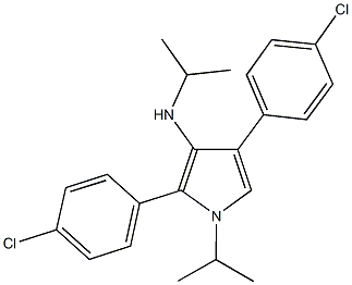 N-[2,4-bis(4-chlorophenyl)-1-isopropyl-1H-pyrrol-3-yl]-N-isopropylamine 结构式