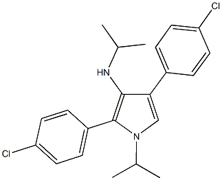 N-[2,4-bis(4-chlorophenyl)-1-isopropyl-1H-pyrrol-3-yl]-N-isopropylamine Struktur