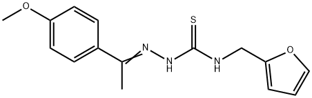 1-(4-methoxyphenyl)ethanone N-(2-furylmethyl)thiosemicarbazone 化学構造式