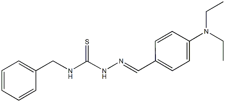 4-(diethylamino)benzaldehyde N-benzylthiosemicarbazone Struktur