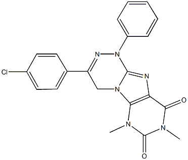 3-(4-chlorophenyl)-6,8-dimethyl-1-phenyl-1,6-dihydro[1,2,4]triazino[4,3-e]purine-7,9(4H,8H)-dione Structure