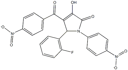 5-(2-fluorophenyl)-3-hydroxy-4-{4-nitrobenzoyl}-1-{4-nitrophenyl}-1,5-dihydro-2H-pyrrol-2-one 结构式