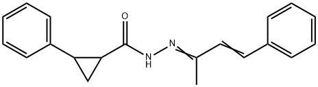 N'-(1-methyl-3-phenyl-2-propenylidene)-2-phenylcyclopropanecarbohydrazide Structure