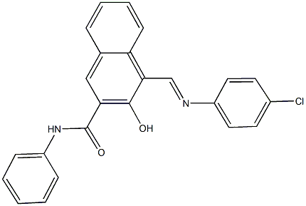 4-{[(4-chlorophenyl)imino]methyl}-3-hydroxy-N-phenyl-2-naphthamide,342784-45-6,结构式