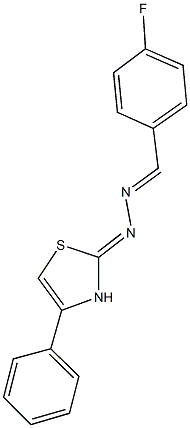 4-fluorobenzaldehyde (4-phenyl-1,3-thiazol-2-yl)hydrazone Struktur