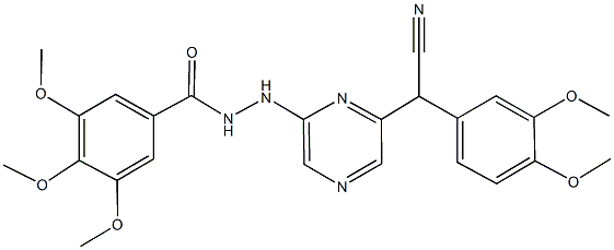 342785-30-2 N'-{6-[cyano(3,4-dimethoxyphenyl)methyl]-2-pyrazinyl}-3,4,5-trimethoxybenzohydrazide