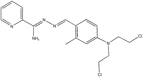 N'-{4-[bis(2-chloroethyl)amino]-2-methylbenzylidene}-2-pyridinecarbohydrazonamide 结构式