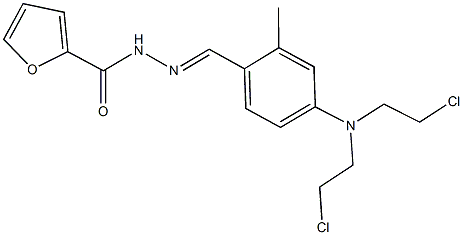 N'-{4-[bis(2-chloroethyl)amino]-2-methylbenzylidene}-2-furohydrazide 结构式