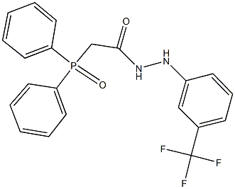 2-(diphenylphosphoryl)-N'-[3-(trifluoromethyl)phenyl]acetohydrazide 化学構造式