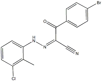 3-(4-bromophenyl)-2-[(3-chloro-2-methylphenyl)hydrazono]-3-oxopropanenitrile Structure