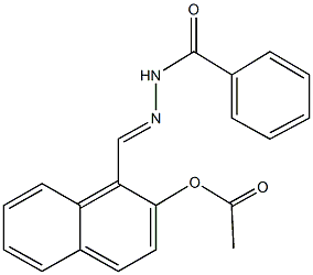 1-(2-benzoylcarbohydrazonoyl)-2-naphthyl acetate,342786-56-5,结构式