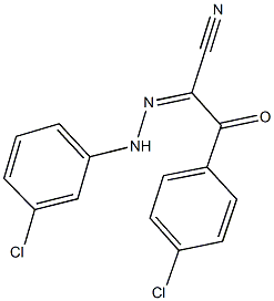 3-(4-chlorophenyl)-2-[(3-chlorophenyl)hydrazono]-3-oxopropanenitrile Struktur