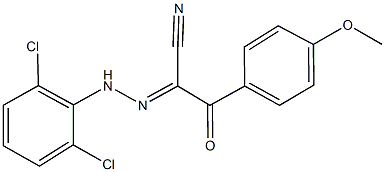 2-[(2,6-dichlorophenyl)hydrazono]-3-(4-methoxyphenyl)-3-oxopropanenitrile Struktur