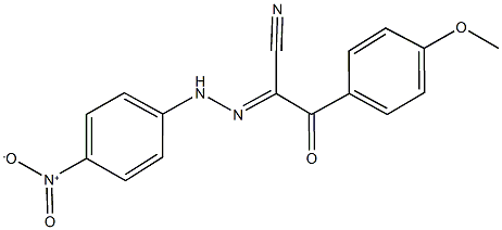 2-({4-nitrophenyl}hydrazono)-3-(4-methoxyphenyl)-3-oxopropanenitrile 化学構造式