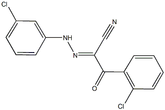 3-(2-chlorophenyl)-2-[(3-chlorophenyl)hydrazono]-3-oxopropanenitrile 化学構造式