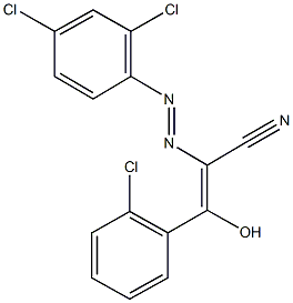 3-(2-chlorophenyl)-2-[(2,4-dichlorophenyl)diazenyl]-3-hydroxyacrylonitrile Structure