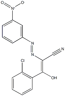 3-(2-chlorophenyl)-3-hydroxy-2-({3-nitrophenyl}diazenyl)acrylonitrile 化学構造式