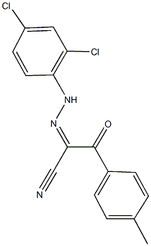 2-[(2,4-dichlorophenyl)hydrazono]-3-(4-methylphenyl)-3-oxopropanenitrile 化学構造式