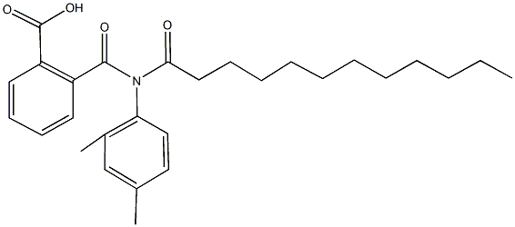 2-[(dodecanoyl-2,4-dimethylanilino)carbonyl]benzoic acid 化学構造式