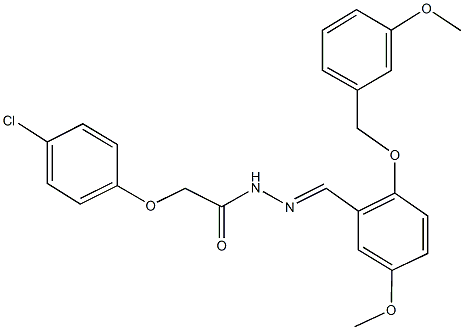 2-(4-chlorophenoxy)-N'-{5-methoxy-2-[(3-methoxybenzyl)oxy]benzylidene}acetohydrazide|