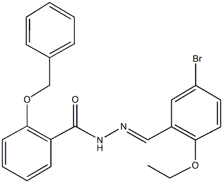 2-(benzyloxy)-N'-(5-bromo-2-ethoxybenzylidene)benzohydrazide Structure