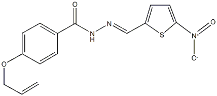 4-(allyloxy)-N'-({5-nitro-2-thienyl}methylene)benzohydrazide 化学構造式