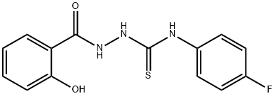N-(4-fluorophenyl)-2-(2-hydroxybenzoyl)hydrazinecarbothioamide Struktur