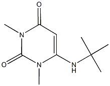 6-(tert-butylamino)-1,3-dimethyl-2,4(1H,3H)-pyrimidinedione Struktur