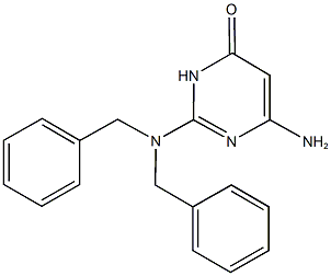 6-amino-2-(dibenzylamino)-4(3H)-pyrimidinone Structure