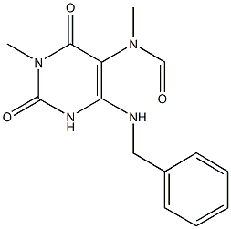 6-(benzylamino)-3-methyl-2,4-dioxo-1,2,3,4-tetrahydro-5-pyrimidinyl(methyl)formamide|