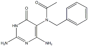 N-benzyl-N-(2,4-diamino-6-oxo-1,6-dihydro-5-pyrimidinyl)acetamide Struktur