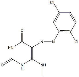 5-[(2,5-dichlorophenyl)diazenyl]-6-(methylamino)-2,4(1H,3H)-pyrimidinedione Struktur