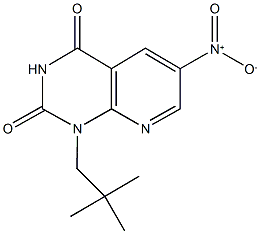 6-nitro-1-neopentylpyrido[2,3-d]pyrimidine-2,4(1H,3H)-dione 化学構造式
