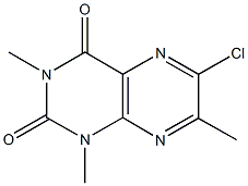6-chloro-1,3,7-trimethyl-2,4(1H,3H)-pteridinedione Struktur