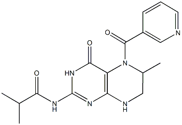 2-methyl-N-[6-methyl-4-oxo-5-(3-pyridinylcarbonyl)-3,4,5,6,7,8-hexahydro-2-pteridinyl]propanamide|