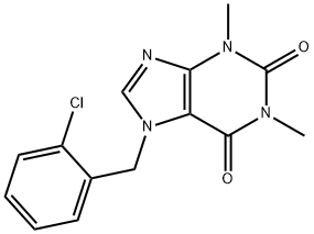 7-(2-chlorobenzyl)-1,3-dimethyl-3,7-dihydro-1H-purine-2,6-dione 化学構造式