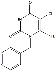 6-amino-1-benzyl-5-chloro-2,4(1H,3H)-pyrimidinedione 结构式