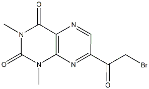 7-(bromoacetyl)-1,3-dimethyl-2,4(1H,3H)-pteridinedione Structure