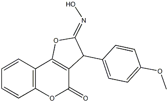 3-(4-methoxyphenyl)-4H-furo[3,2-c]chromene-2,4(3H)-dione 2-oxime Struktur