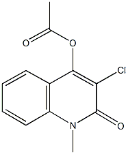 3-chloro-1-methyl-2-oxo-1,2-dihydro-4-quinolinyl acetate Structure