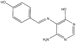 6-amino-5-[(4-hydroxybenzylidene)amino]-4-pyrimidinol,343349-22-4,结构式