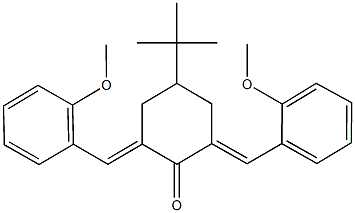 4-tert-butyl-2,6-bis(2-methoxybenzylidene)cyclohexanone Structure