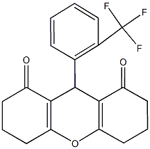 9-[2-(trifluoromethyl)phenyl]-3,4,5,6,7,9-hexahydro-1H-xanthene-1,8(2H)-dione 化学構造式