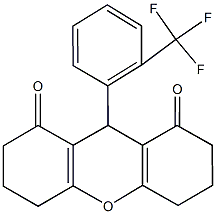 9-[2-(trifluoromethyl)phenyl]-3,4,5,6,7,9-hexahydro-1H-xanthene-1,8(2H)-dione 结构式