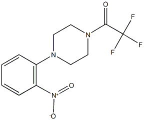 1-{2-nitrophenyl}-4-(trifluoroacetyl)piperazine Struktur